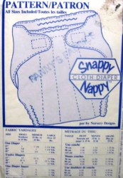 SNAPPY NAPPY CLOTH DIAPER PATTERN NEWBORN-25 LBS+